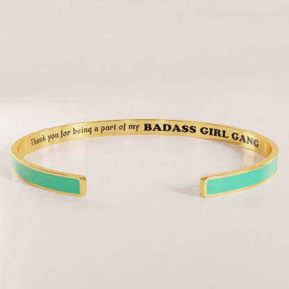 For Friends - Thank You For Being A Part Of My Badass Girl Gang Cyan Bracelet-37bracelet
