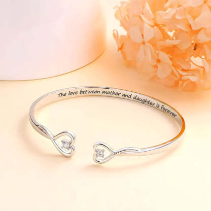 The Love Between Mother And Daughter Is Forever Heart Bracelet-37bracelet