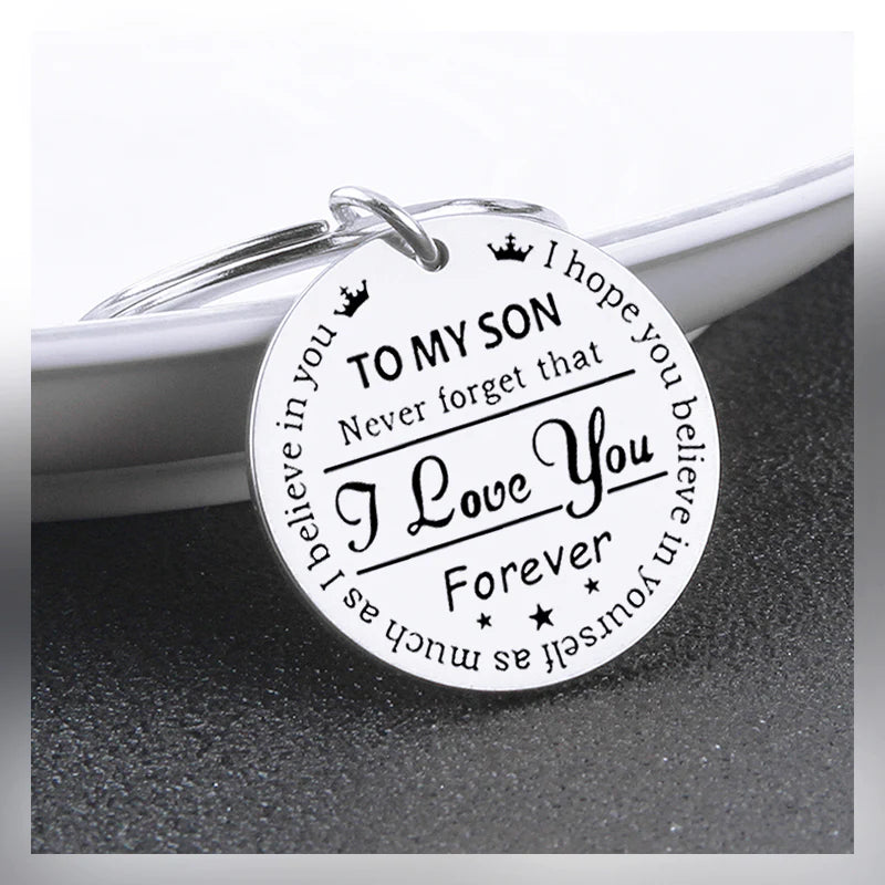 To My Son I Love You Forever Keychain