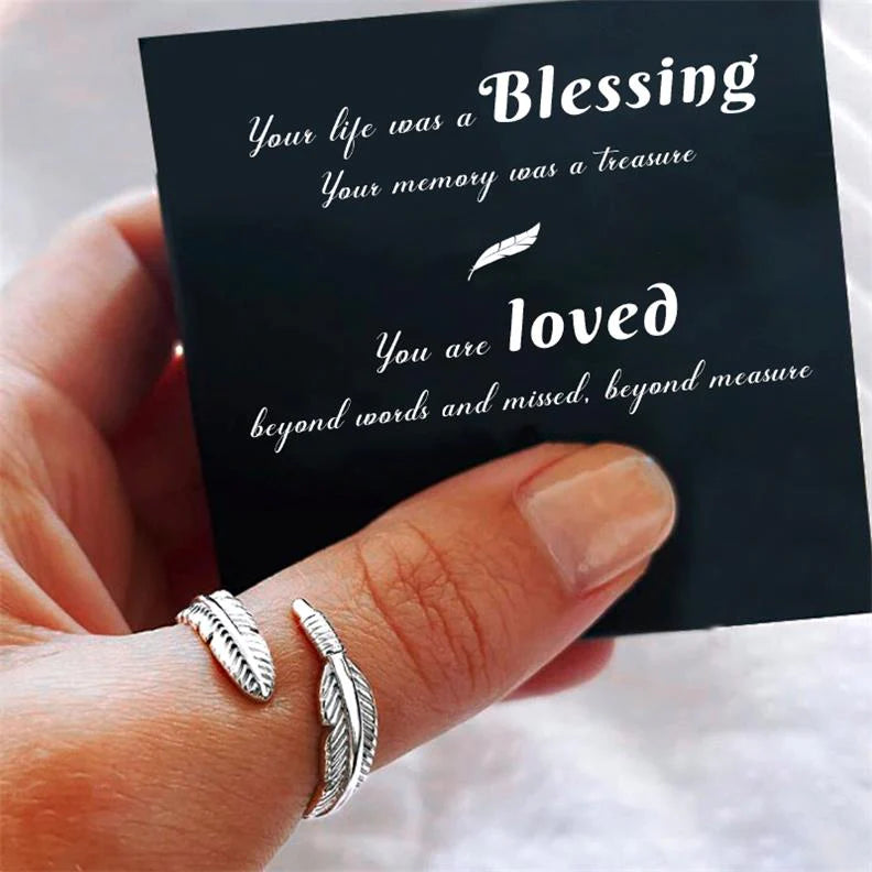 Feather Adjustable Ring-37bracelet