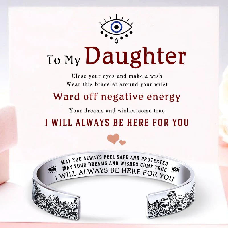 For Daughter - Evil Eye Wave Bracelet-37bracelet
