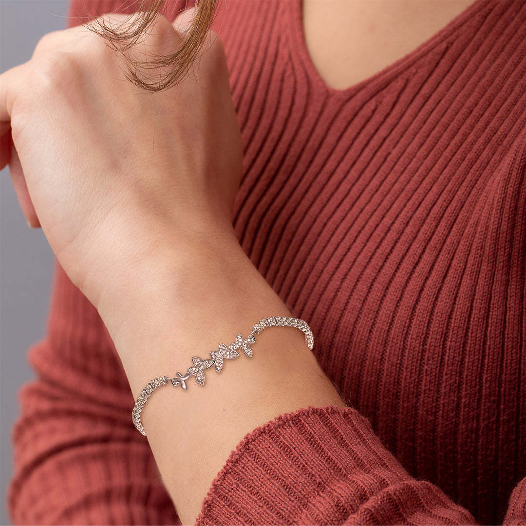 For Daughter - I'm So Proud Of You Butterfly Tennis Bracelet-37bracelet