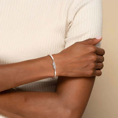 For Daughter - Mother And Daughter Are Connected Heart To Heart Diamond Bracelet-37bracelet