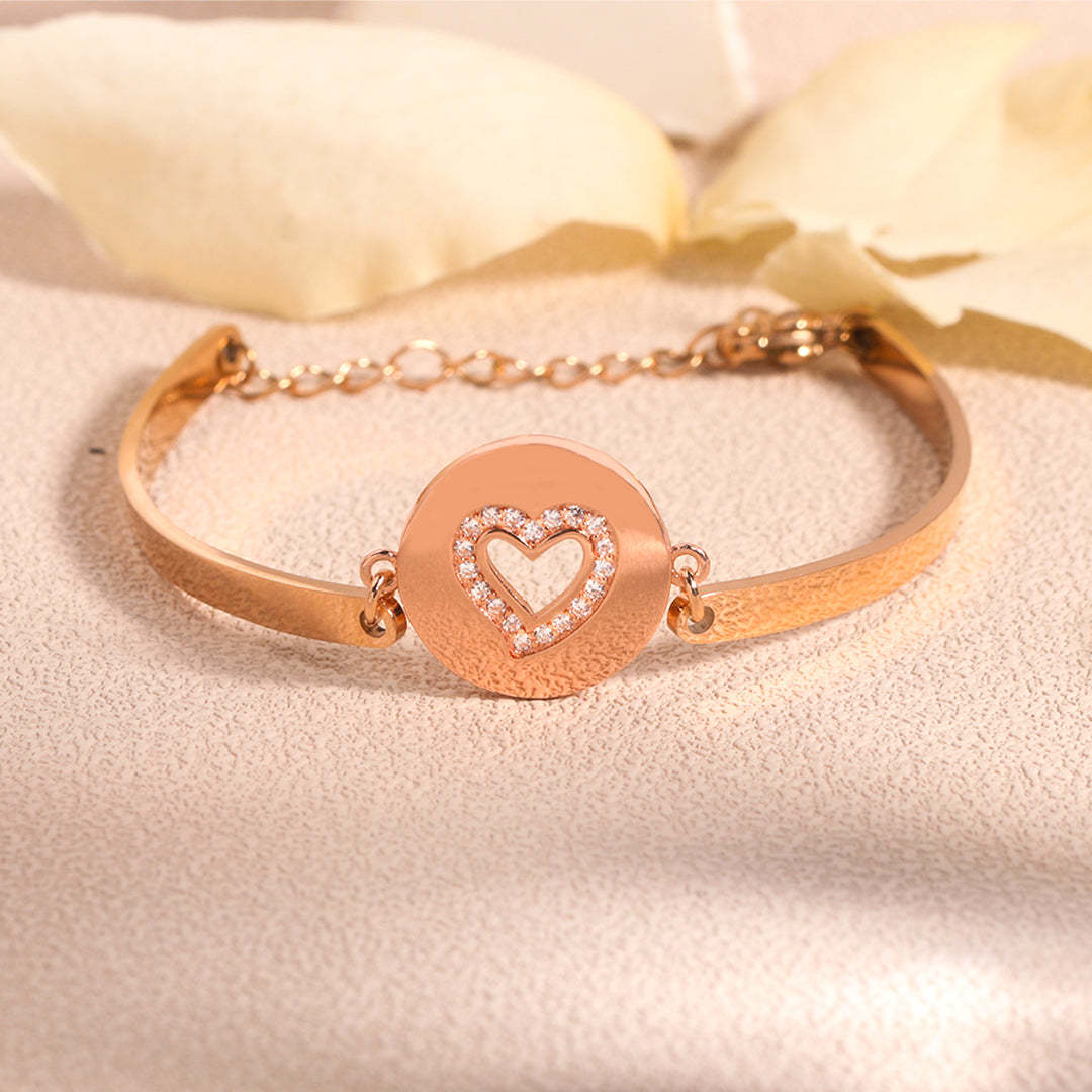 For Daughter - Mother And Daughter Forever Linked Together Heart Bracelet