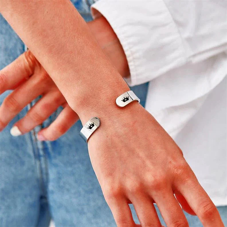 For Love - Whenever You Feel Overwhelmed...Crown Cuff Bracelet-37bracelet
