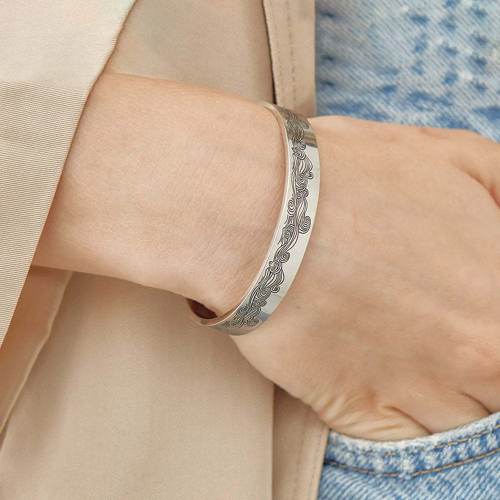 Whenever You Feel Overwhelmed...Wave Cuff Bracelet-37bracelet