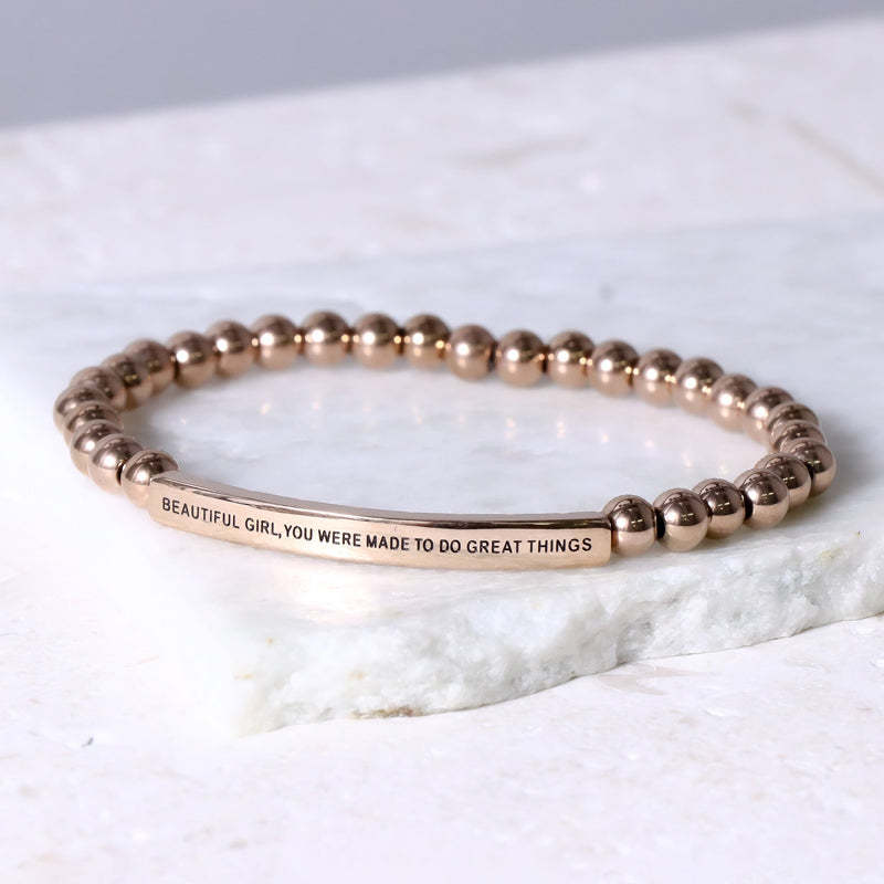 For Anyone - You Were Made To Do Great Things Girl Bead Lettering Bracelet-37bracelet