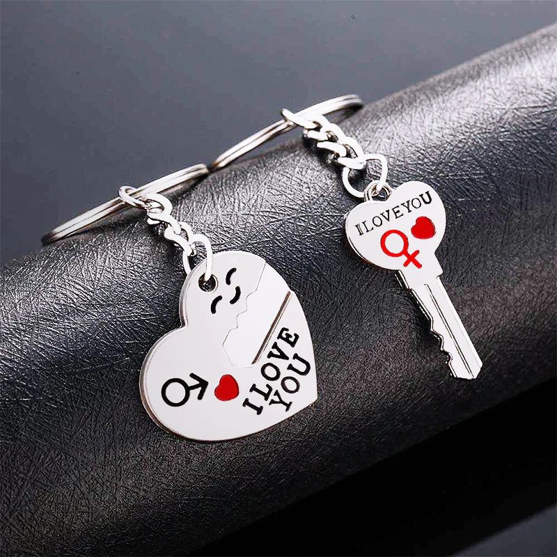 The Key to My Heart Couple Keychain