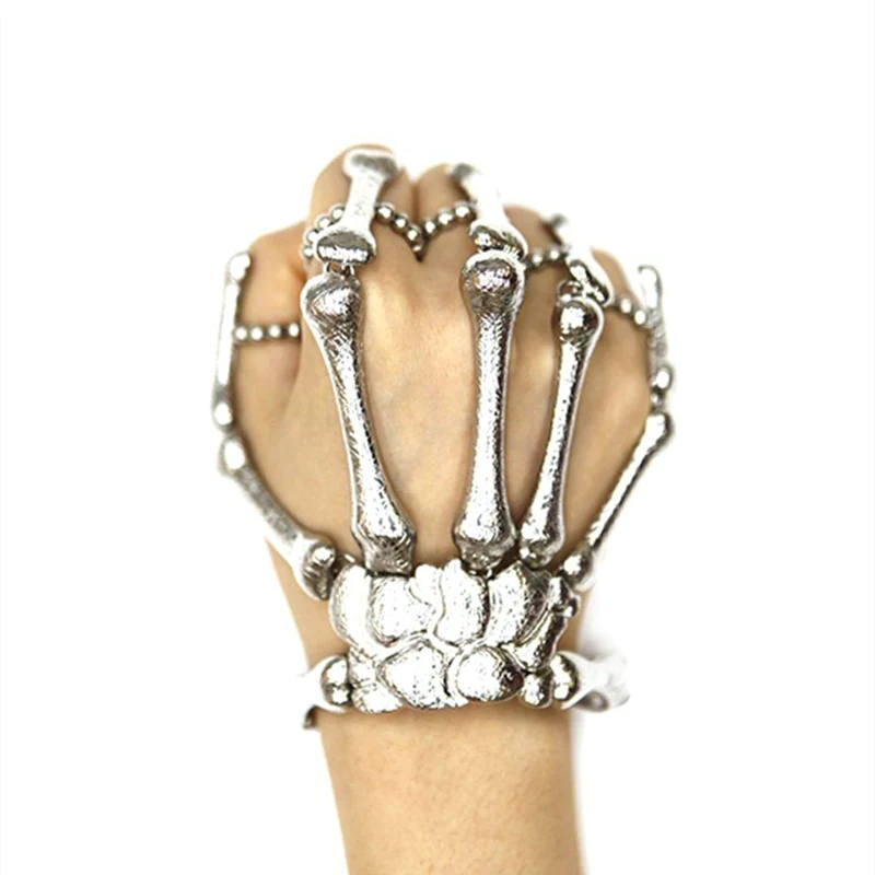 Halloween - Skull Finger Ring Bracelet