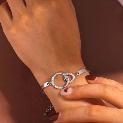 For Friend - NOT SISTERS BY BLOOD BUT SISTERS BY HEART Circle Bracelet-37bracelet