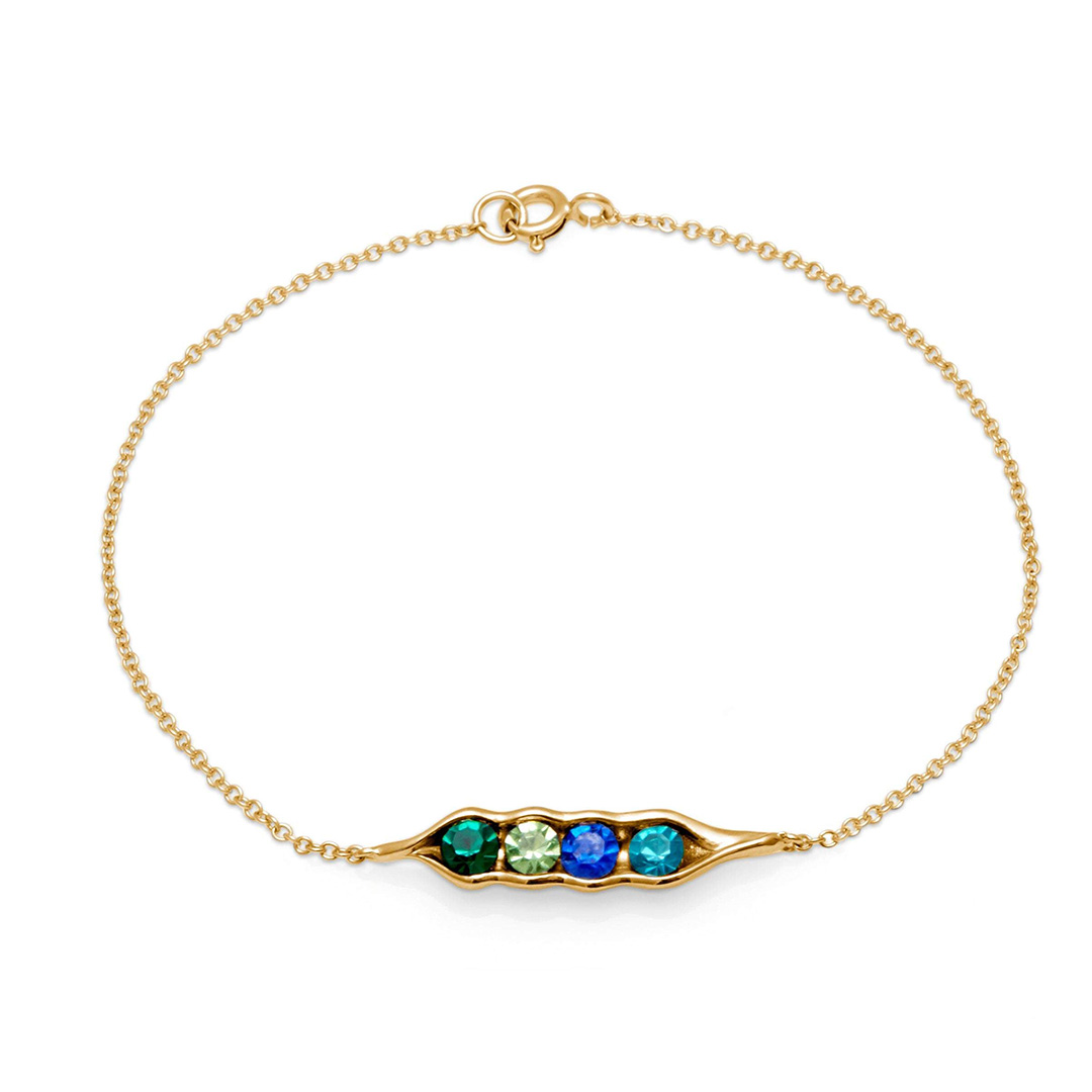 For Mother- Peanut Birthstone Custom Bracelet