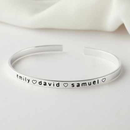 For Mother - Cuff Name Custom Bracelet