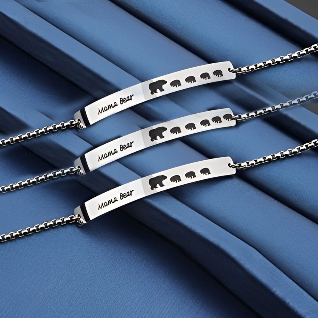 For Mother - To The Best Mama Bear In The World Custom Bracelet