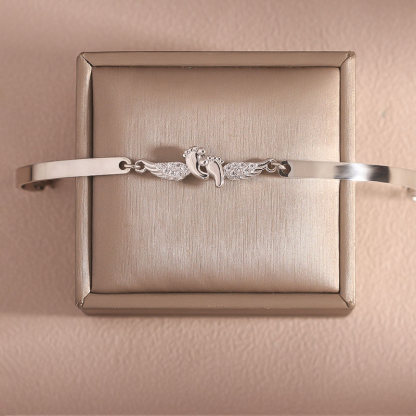 For Memorial - Mama Of An Angel Wing  Bracelet