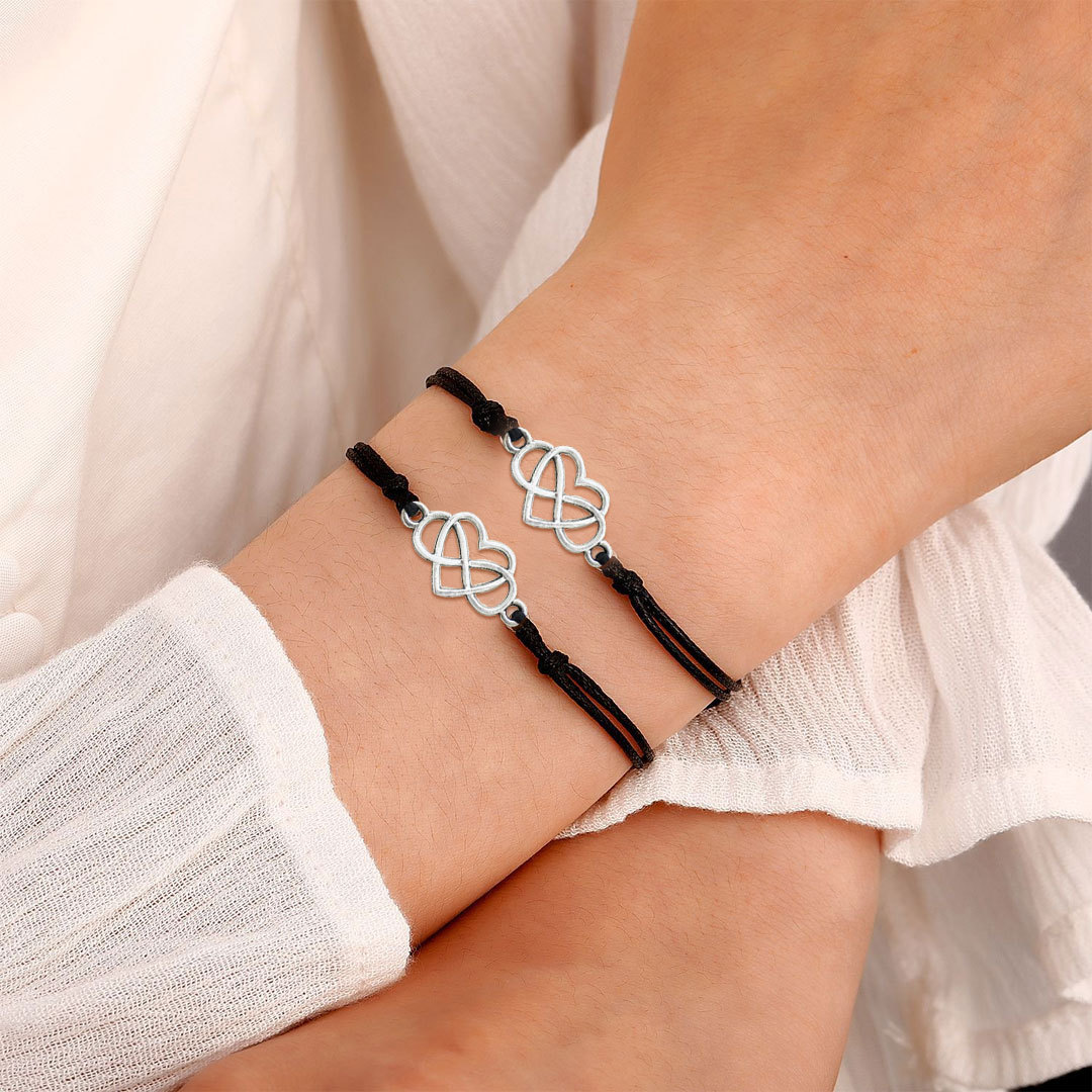 For Friend - Our Friendship Means the World to Me Infinity Heart String Bracelet