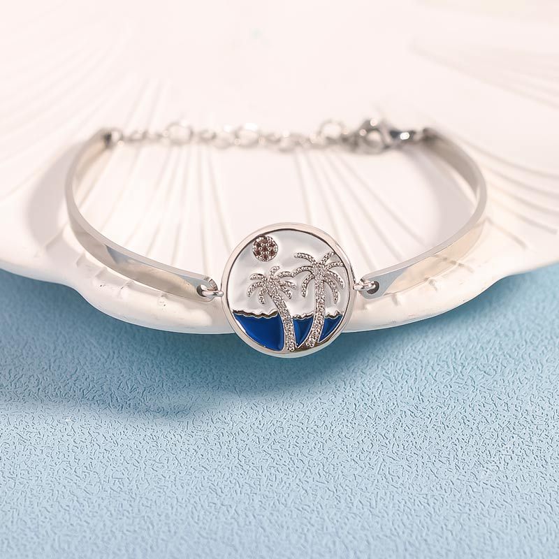 For Anyone - You Need To Slow Down And Breathe Palm Tree Bracelet-37bracelet