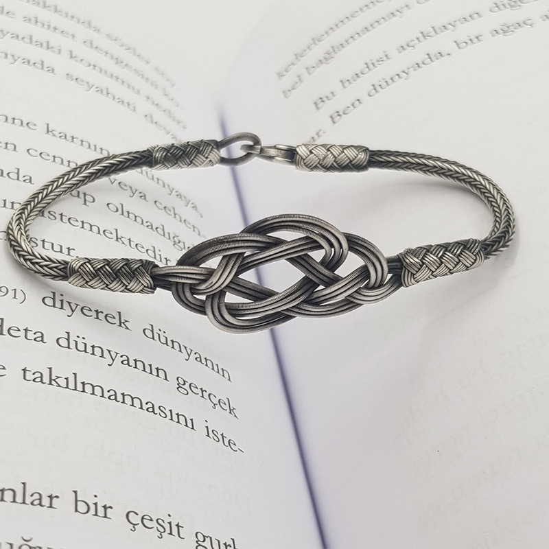 For Love - I Love You Until Infinity Runs Out Celtic Knot Braided Bracelet