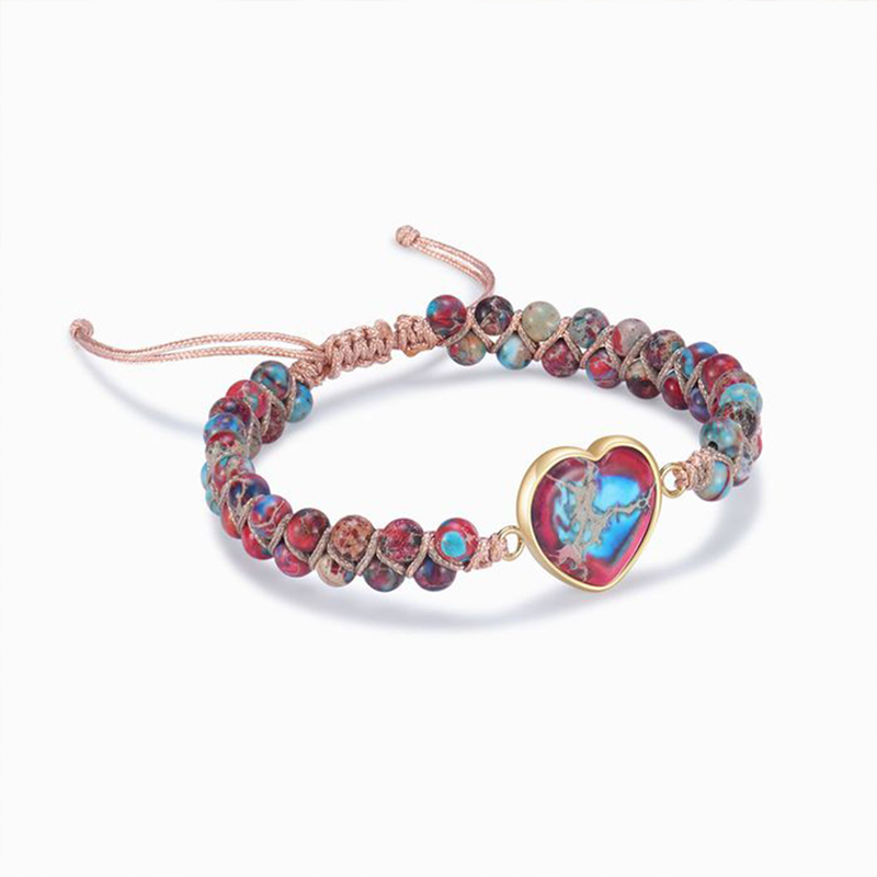 For Daughter-in-law - I Will Forever Love You Heart Beads Bracelet