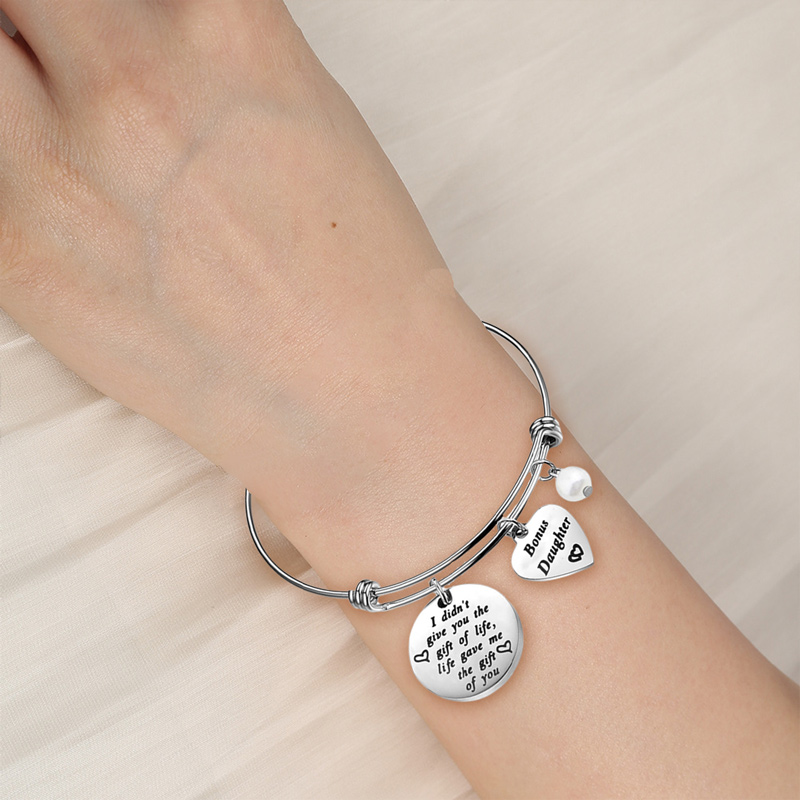 For Bounds Daughter - Marriage Made You Famliy Love Made You My Daughter Heart Bangle
