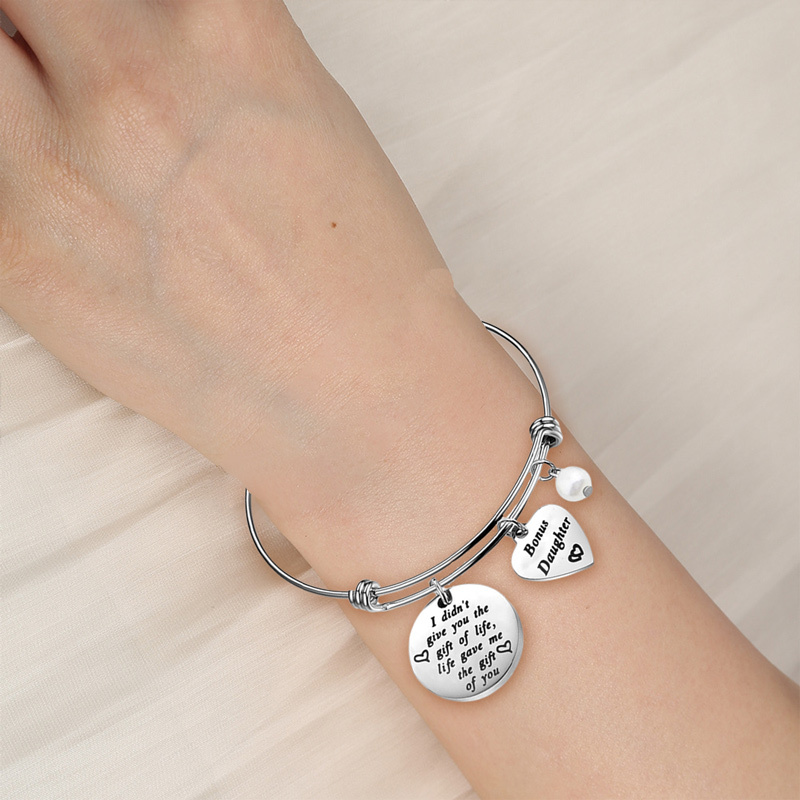 For Bounds Daughter - Marriage Made You Famliy Love Made You My Daughter Heart Bangle