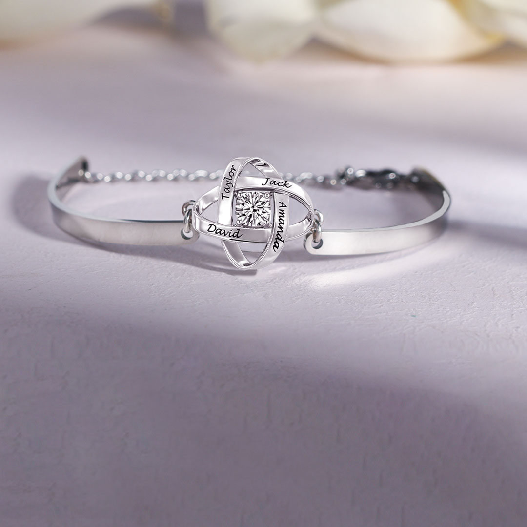For Mother - Specialized With Kids' Names Knot Name Custom Bracelet