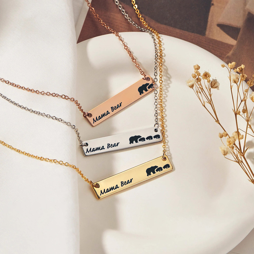 For Mother - You Are The Best Mama Bear In The World Mama Bear Necklace