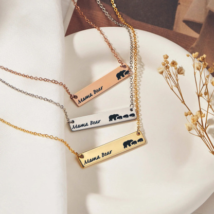 For Mother - You Are The Best Mama Bear In The World Mama Bear Necklace