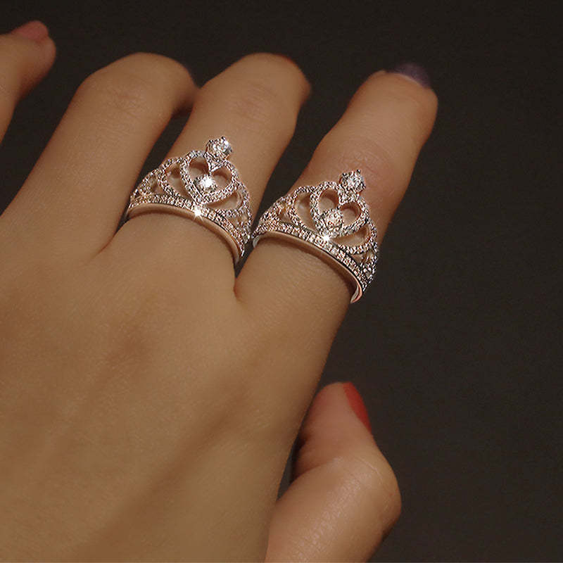 For Daughter - S925 Straighten Your Crown Adjustable Crown Ring