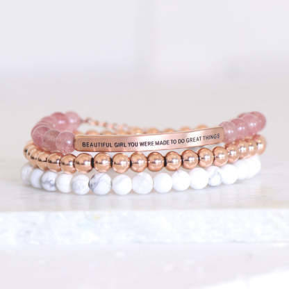 For Anyone - You Were Made To Do Great Things Girl Bead Lettering Bracelet-37bracelet