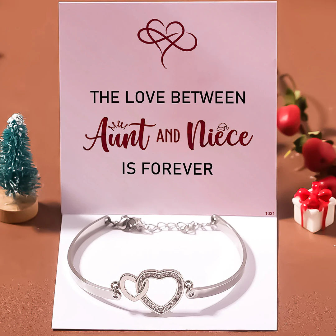 For Aunt/Niece - The Love Between Aunt & Niece Is Forever Heart To Heart Bracelet-37bracelet