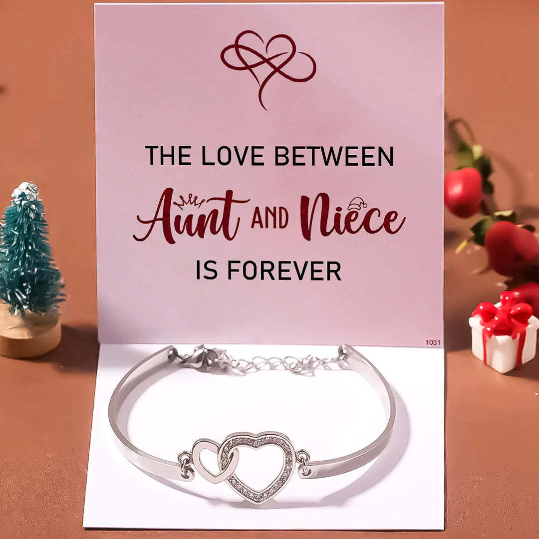 For Aunt/Niece - The Love Between Aunt & Niece Is Forever Heart To Heart Bracelet-37bracelet