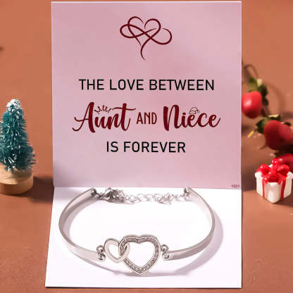 For Aunt/Niece - The Love Between Aunt & Niece Is Forever Heart To Heart Bracelet-37bracelet