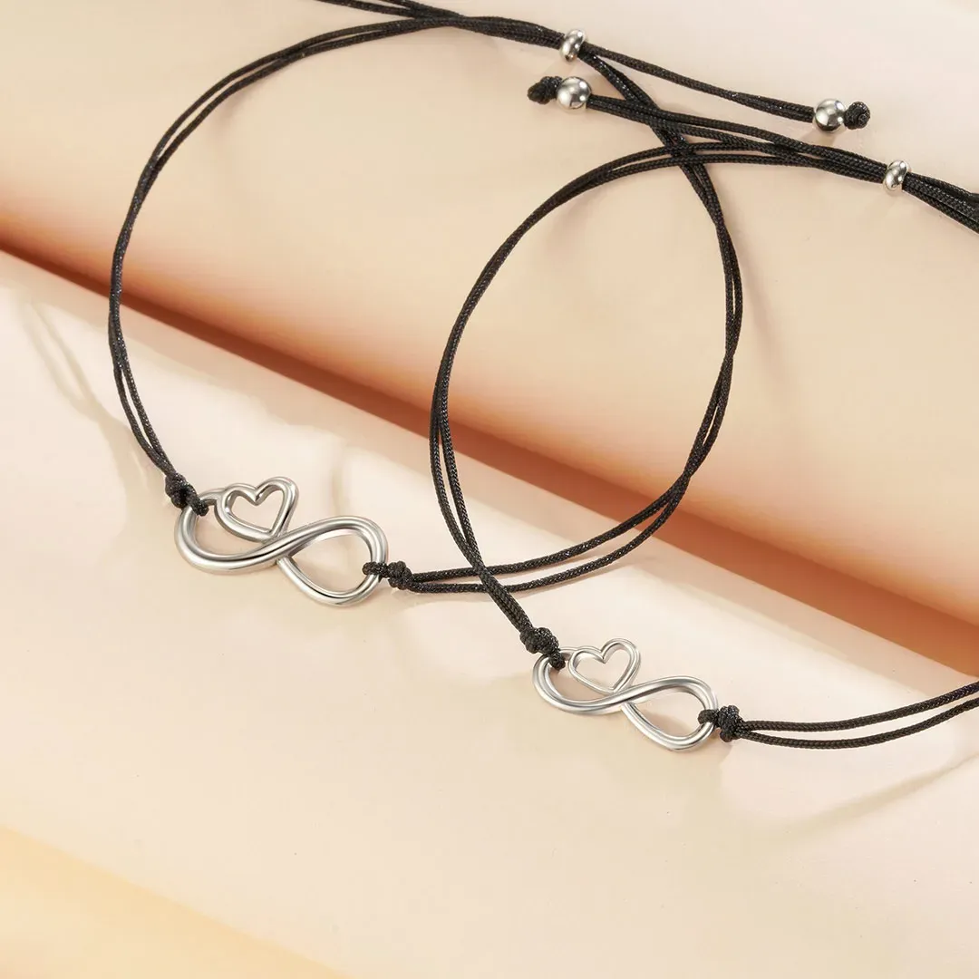 For Friend - Thank You For Being A Part Of My Badass Girl Gang Infinity Heart Beat Bracelet