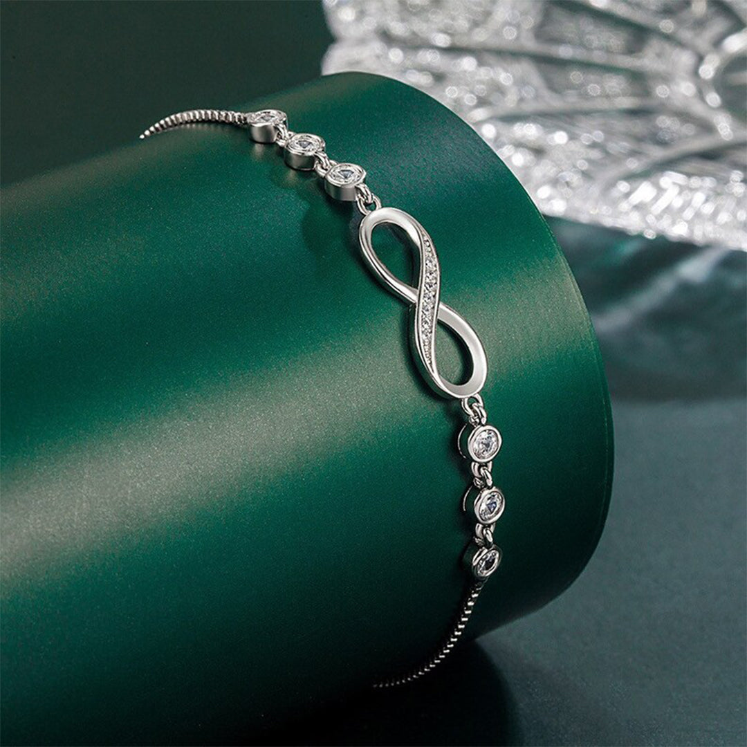 For Friend - A True Friendship Is A Journey Without An End Infinity Tennis Bracelet-37bracelet