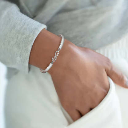 For Granddaughter/Daughter - Unbreakable connections are forged with love Infinity Heartbeat Bracelet-37bracelet
