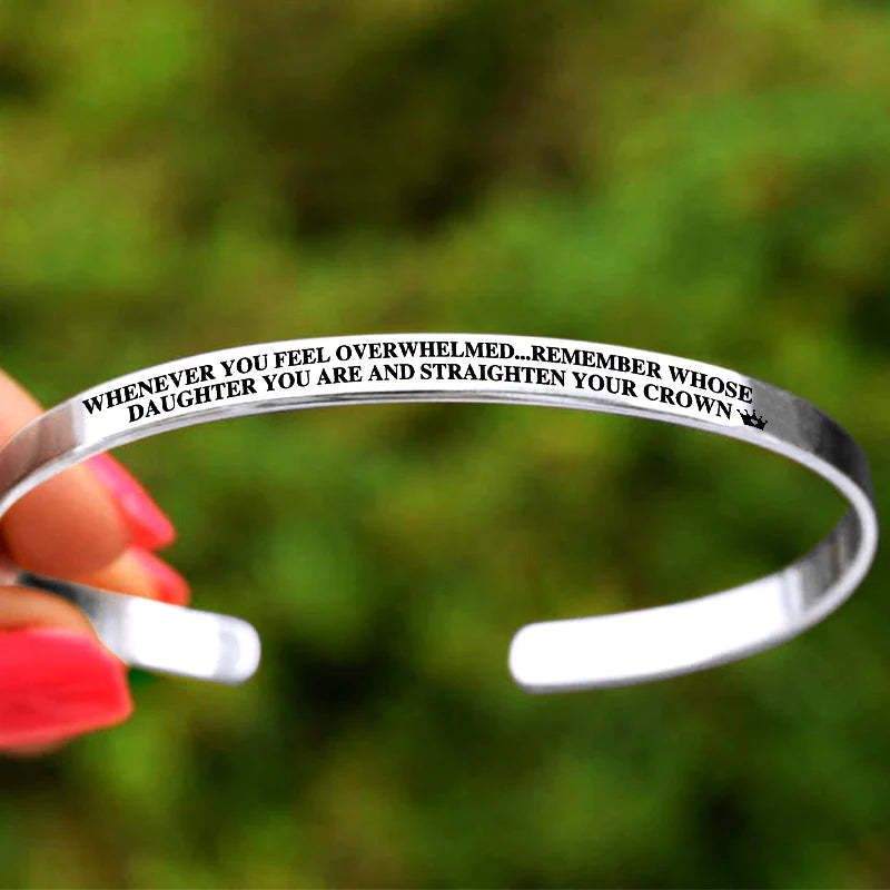 Whenever You Feel Overwhelmed...Crown Outside Graved Bracelet-37bracelet