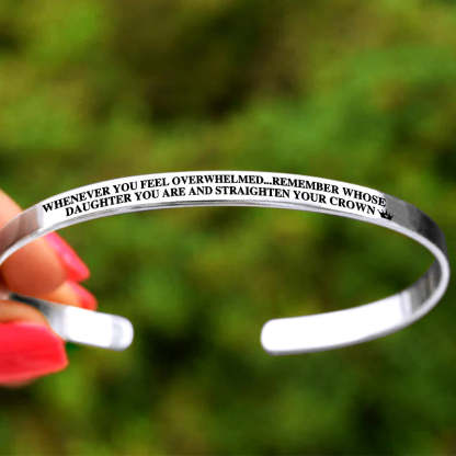 Whenever You Feel Overwhelmed...Crown Outside Graved Bracelet-37bracelet