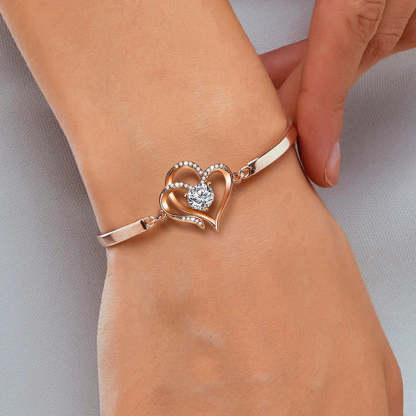 For Love - You Know How Special You Are Double Heart Bracelet