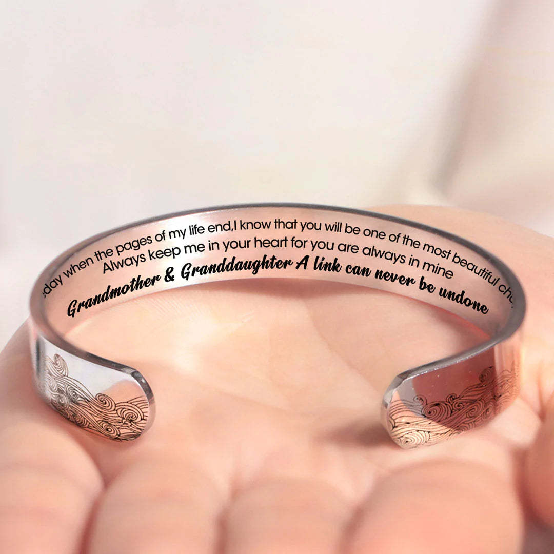 For Granddaughter - Grandmother & Granddaughter A link Can Never Be Undone Wave Bracelet-37bracelet
