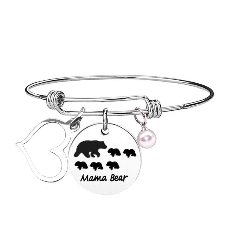 For Mom - Mama Bear Bangle Bracelet