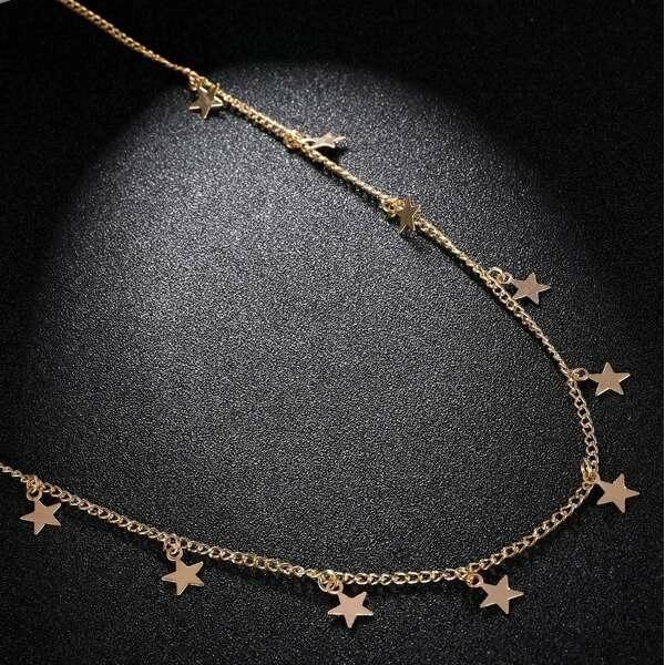 Star Decorated Chain Choker