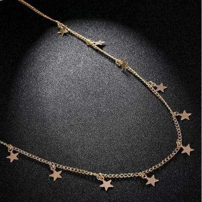 Star Decorated Chain Choker