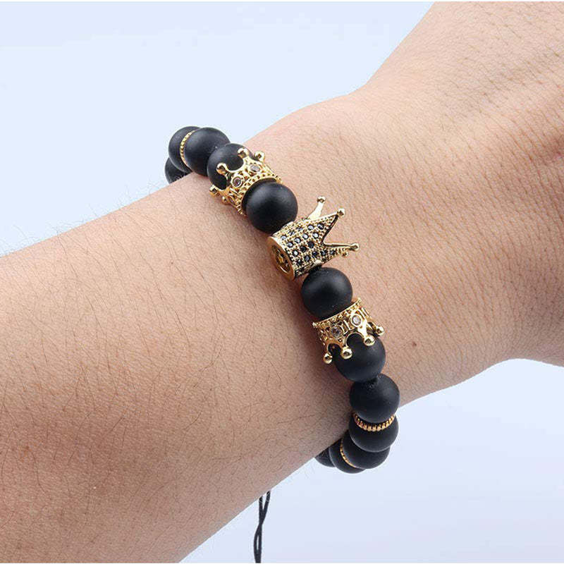 For Daughter - Straighten Your Crown Imperial Crown Bead Bracelet-37bracelet