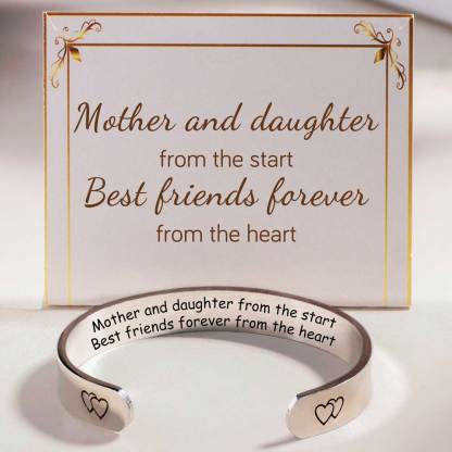 For Mom - Mother And Daughter From The Start Double Heart Bracelet-37bracelet