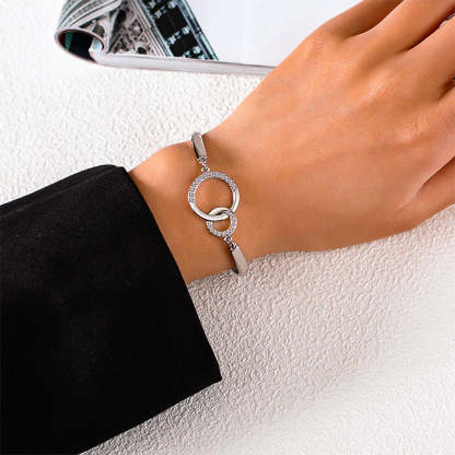 For Friend - NOT SISTERS BY BLOOD BUT SISTERS BY HEART Circle Bracelet-37bracelet