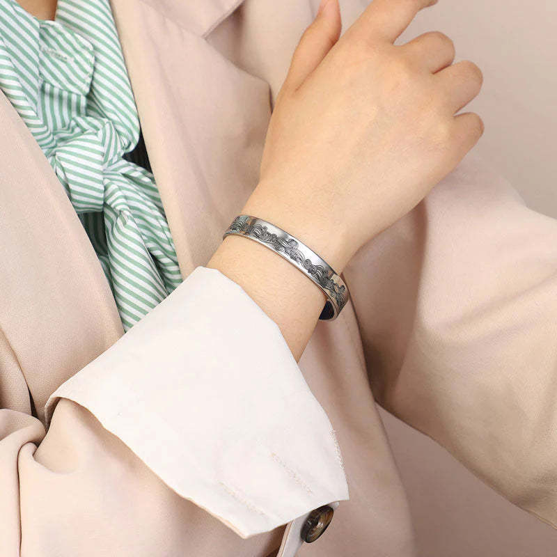 For Granddaughter - Grandmother & Granddaughter A link Can Never Be Undone Wave Bracelet-37bracelet