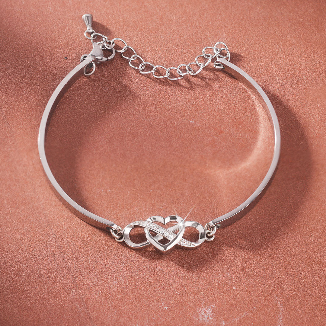 For Love - Our Hearts Are Always Linked Together Infinity Bracelet