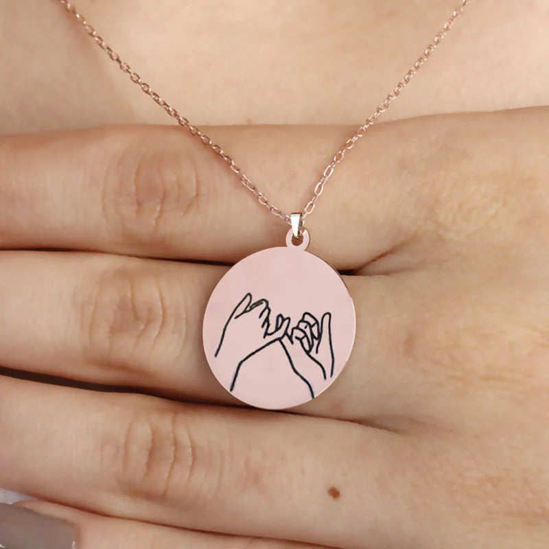 For Friend - I Love You Always And Forever Pendant Necklace-37bracelet