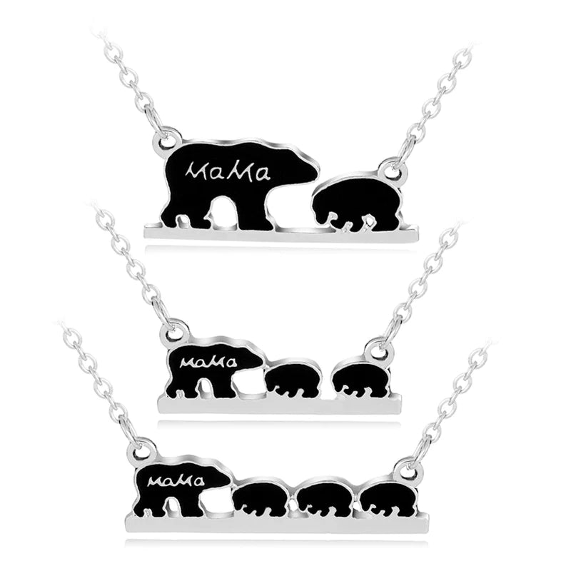 For Mom - Mama Bear And Little Bears Necklace