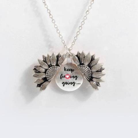 Keep F*G Going Sunflower Necklace